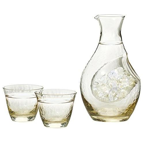 Takase Amber Cold Sake Set G604-M72 Cup Japan Import Glass