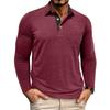 2025 New Autumn and Winter Men's Long-sleeved Lapel T-shirt Polo Shirt