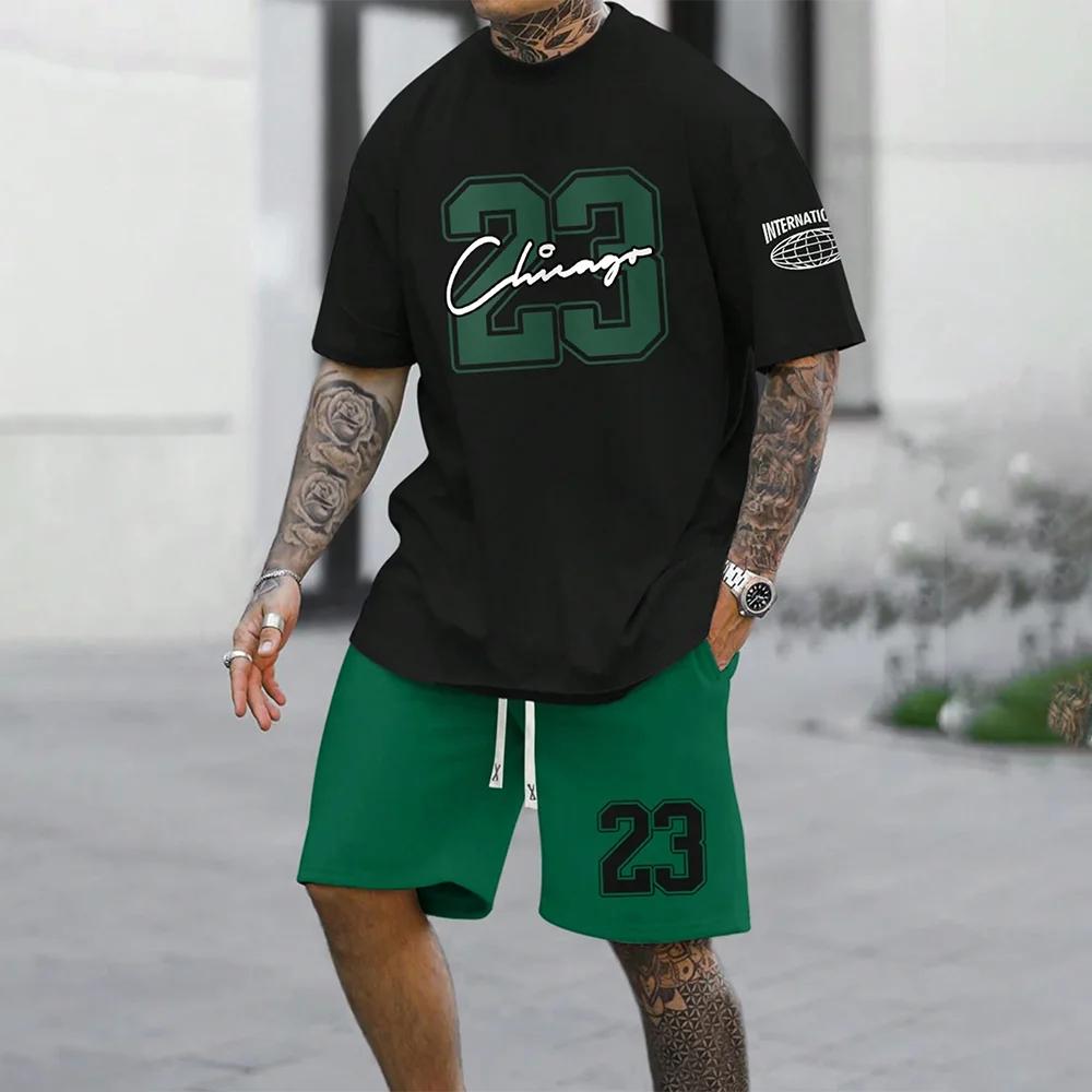 2024 New Fashion 3D Printed Men's Suit Oversized Clothing Short Sleeve Shorts Suit Men's Sportswear Summer Casual Suit