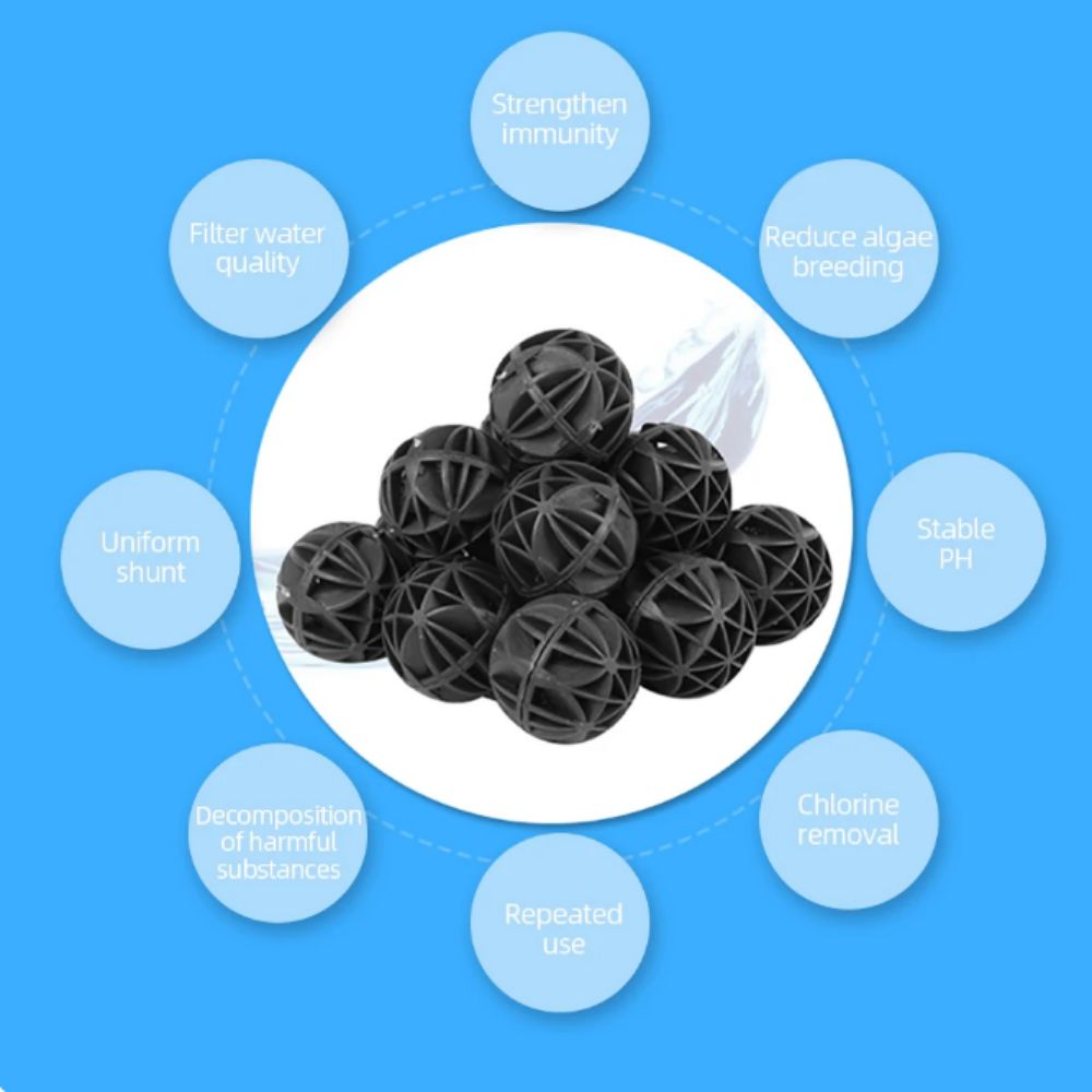 10pcs PVC Aquarium Filtration Balls 16/26mm Wet/Dry Canister Filter Media  Fish Pond Tank