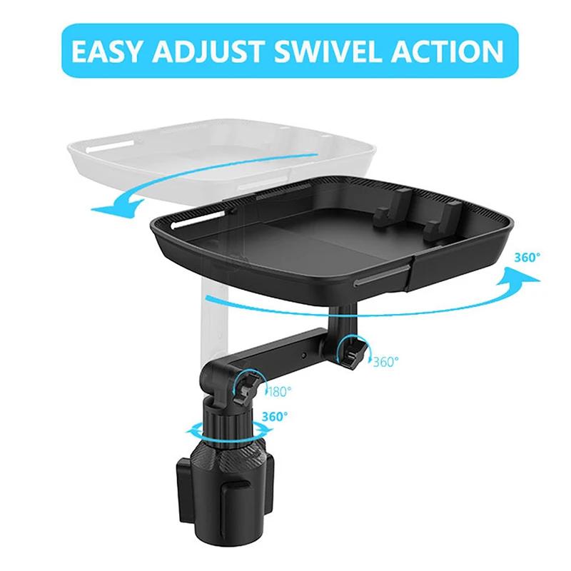 Universal Car Cup Holder Tray Swivel Food Eating Table Adjustable Mobile Phone Mount Holders