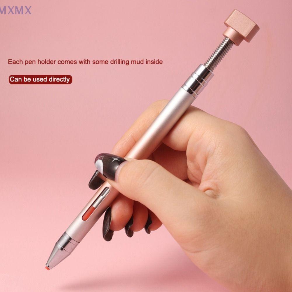 Embroidery Refillable Wax Pen DIY Craft Point Drill Pens Rotating Glue Point Pen  for Nail Art