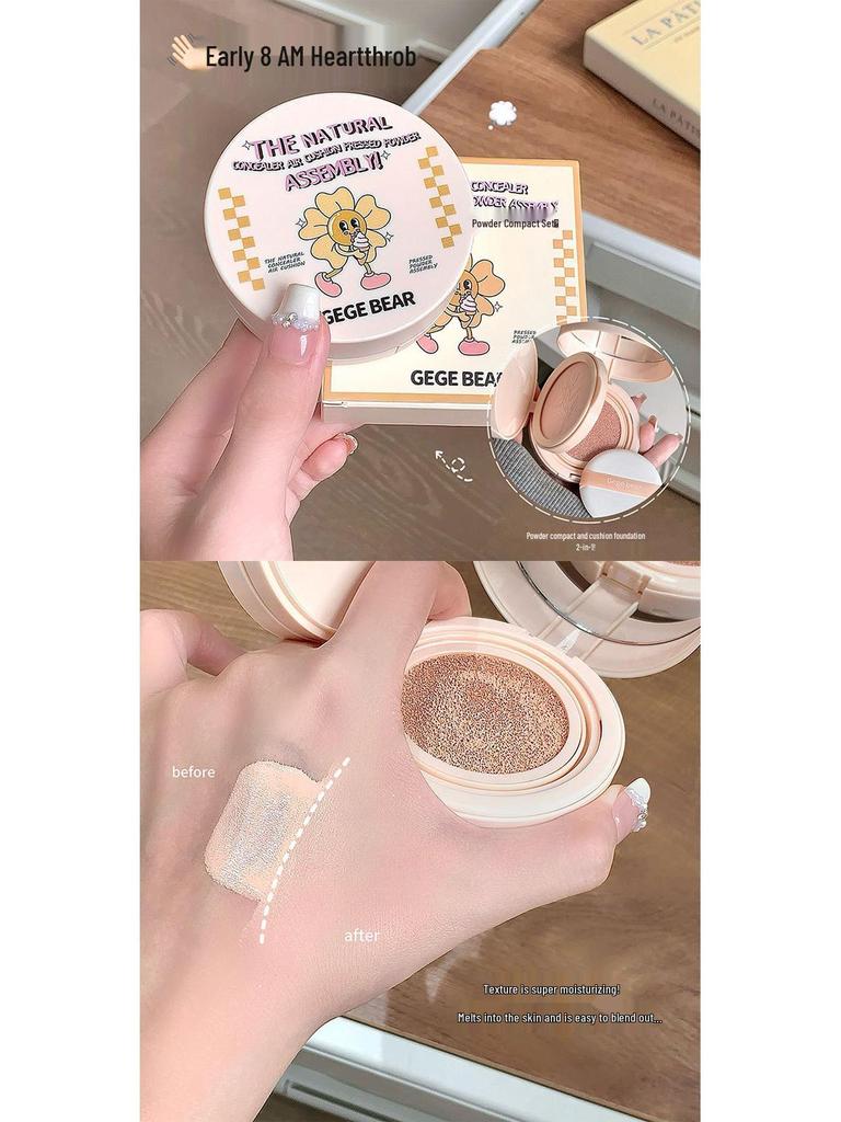 BB Crème Cushion d'Air - Longue Tenue, Couvrante, Sans Transfert, Sans Paquets, Compact 2-en-1 pour Femmes.