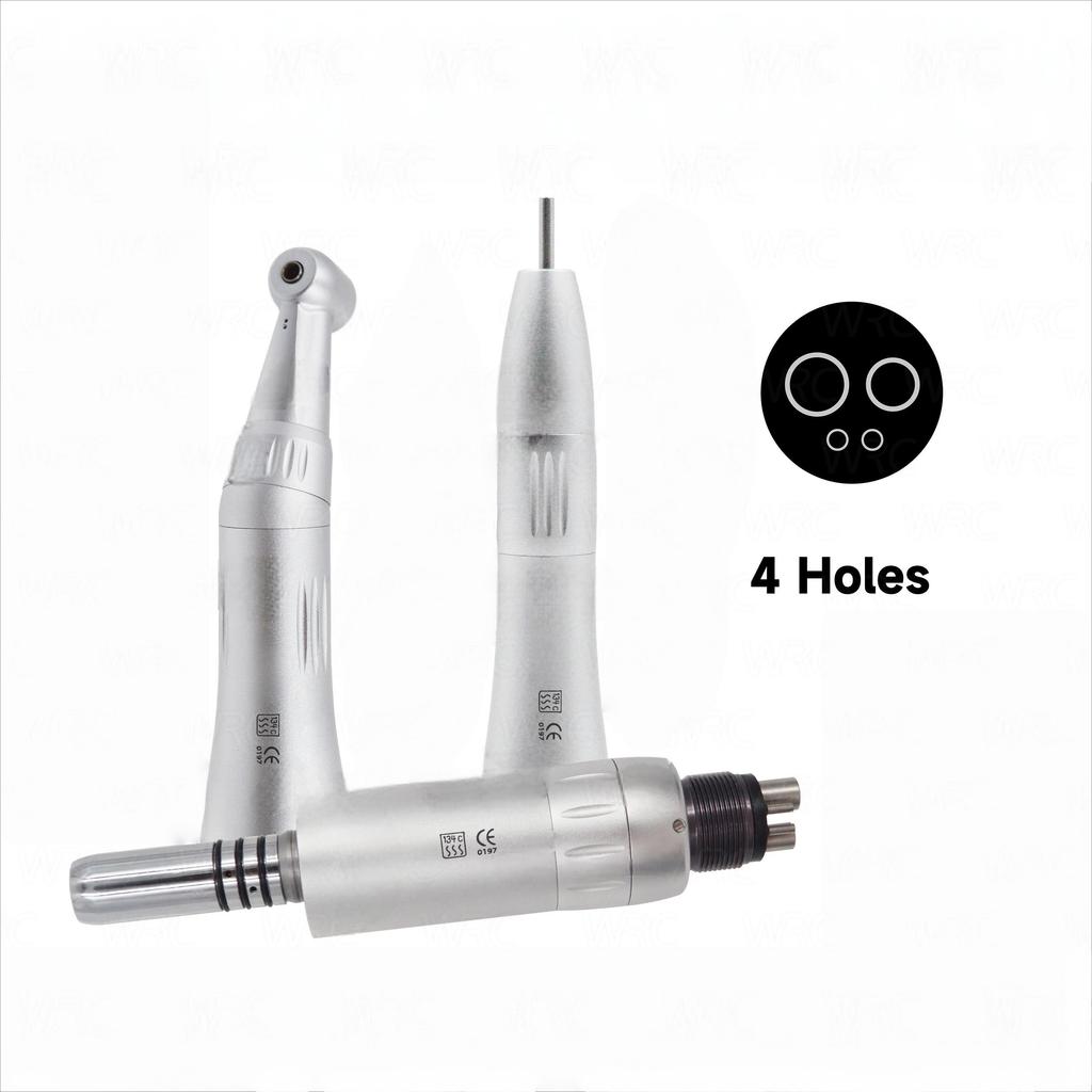 2/4Holes Turbine Handpiece Green Low Speed Handpiece Kit Air Turbine Straight Contra Angle Air Motor Inner Water Spray