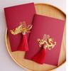 Chenxiang Red Double Happiness Wedding Vow and Speech Card Set with Gift Pen