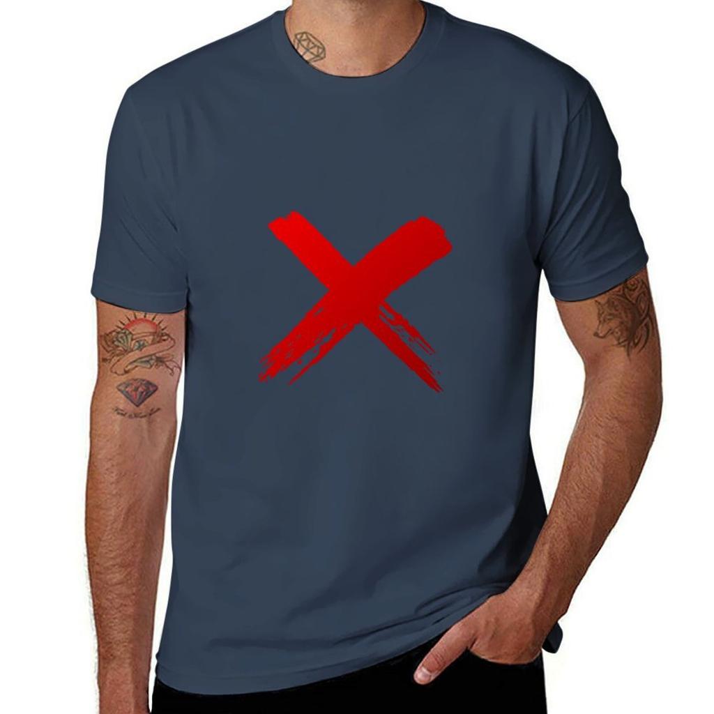 Red X Tshirt Comfortable Daily Wear Tee