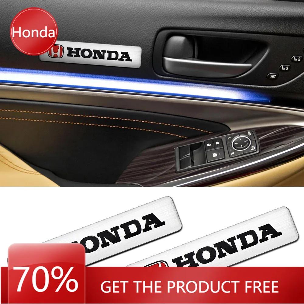 Car Hot 2025 3D Meta Car Sticker Auto Door Shield Emblem Car Body Badge Sticker For Honda Civic FIT Odyssey City Concept S1 Veze