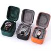 Premium PU Leather Zippered Portable Watch Box with High-End Feel