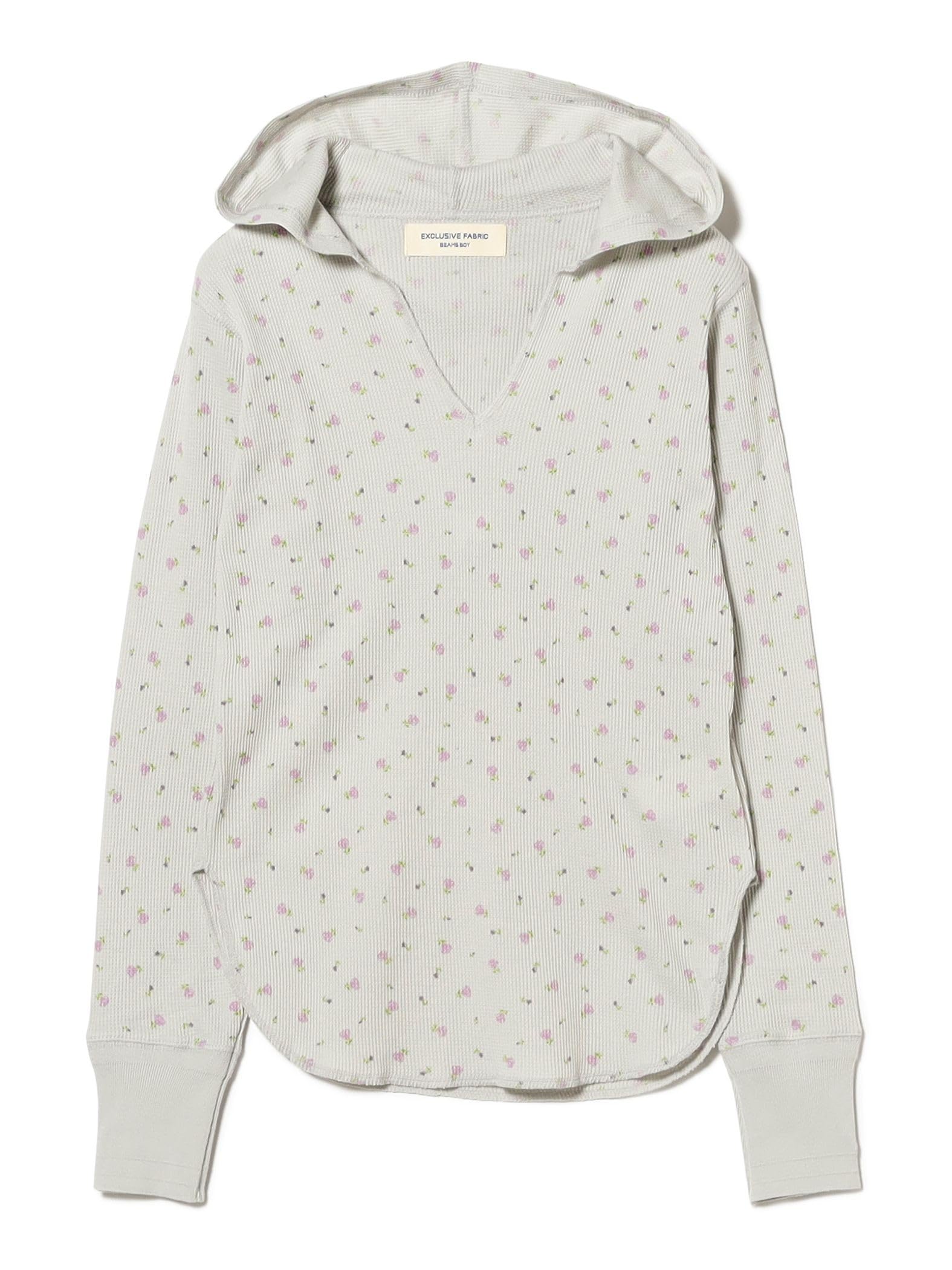 

Beams Boy Women s L/S Tee Floral Thermal Hoodie, LT.GREY, One Size