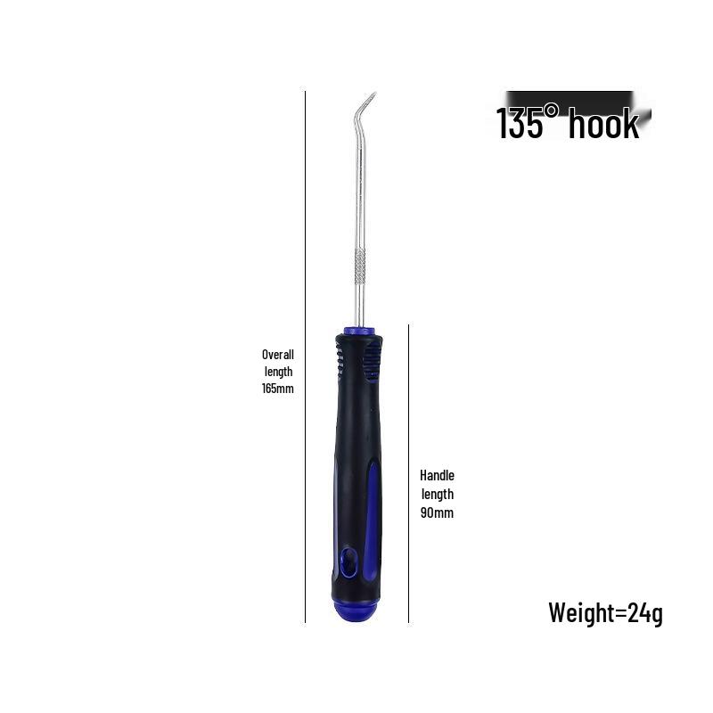 4-Piece Oil Seal Hook Set for Auto Repair - O-Ring Puller & Remover Tools