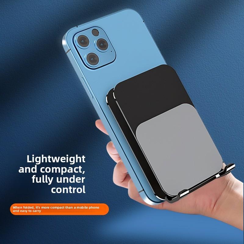 Universal Metal Phone Holder With 360 Degree Rotation And Foldable Adjustable Stand For Desk Or Live Streaming