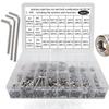 1080-Piece Stainless Steel Hex Socket Screw, Nut & Washer Set with Wrench (M2/M3/M4)
