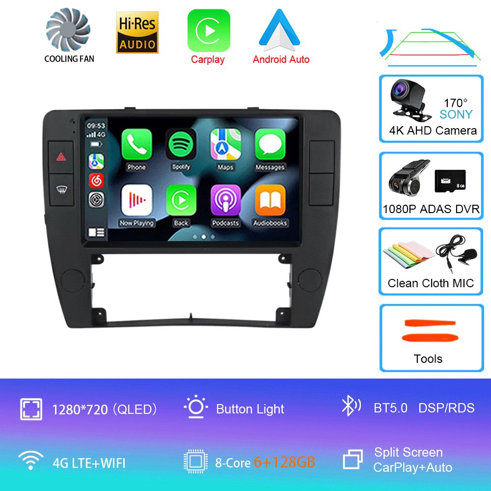 Android 14 For Volkswagen Passat B5 2000 - 2005 Car Radio Multimedia Video Player Navigation GPS 5G WIFI Carplay Auto 360 Camera
