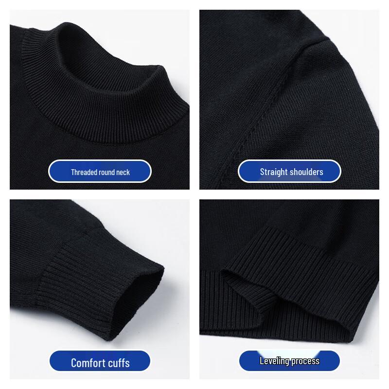 JEANSWEST Men's Casual Mock Neck Pullover Sweater