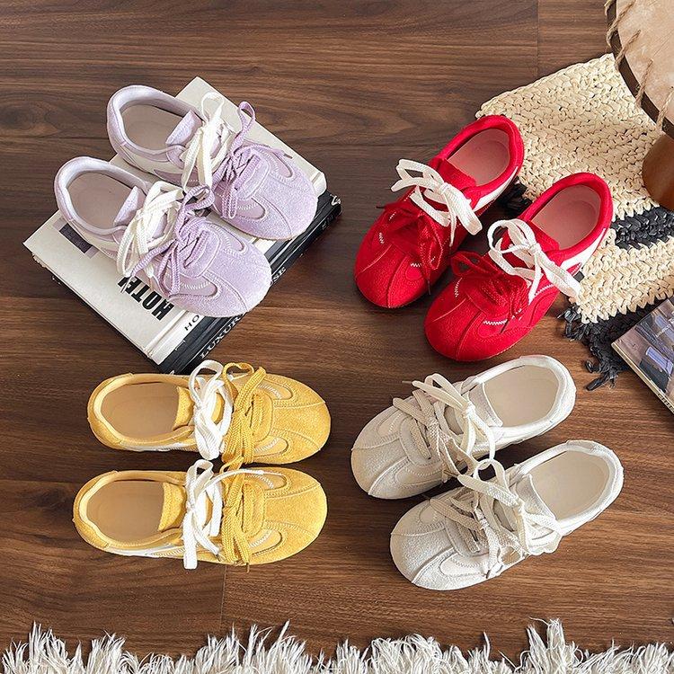 Soft-soled Soft-faced German Training Shoes 2025 New Spring and Summer Sweet German Training Shoes, Not Stuffy Flat-soled Sports Shoes