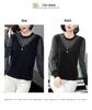 2023 Spring & Autumn Women's Long Sleeve Loose Base Shirt for Middle-aged Moms