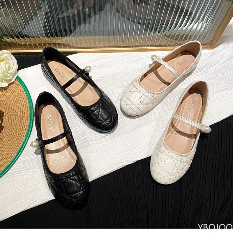 Fashion 2025 Round Toe shallow mouth Shoes High Quality Fashion Women's Flat Shoes Casual Lightweight Breathable non-slip Ladies Shoes