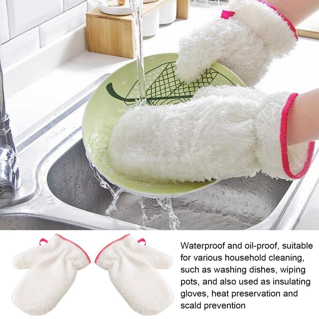 Dishwashing Gloves Car Washing Supplies Household Cleaning Gloves For Pots Pans Vegetables Fruits Restaurant Bathroom Car RV