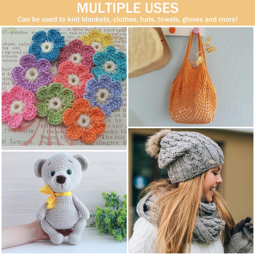 8Pcs Crochet Hook Set 2.5 to 6mm Crochet Hooks Kit Ergonomic Soft Handles Crocheting Needles Kit Knitting Tool Pink Crochet Hook