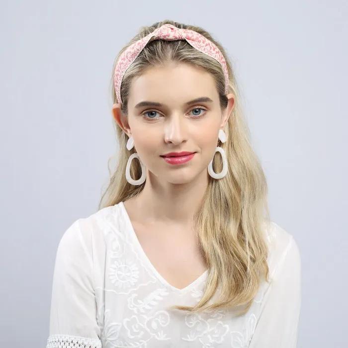 LALA Ethnic Imported Lace Hairband L-L Pink