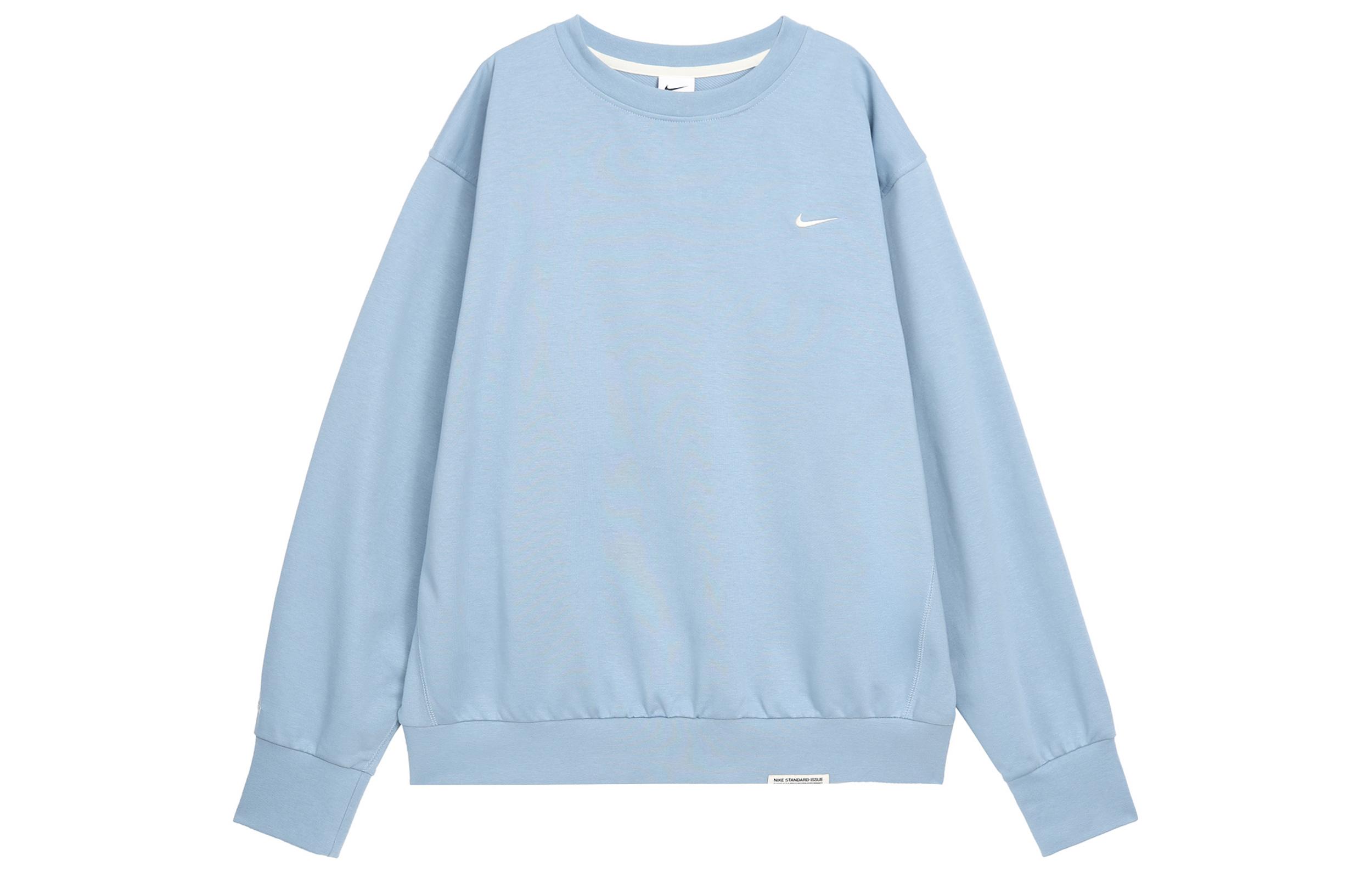 Nike Sweatshirts Men s Sky Blue Crew Neck Moderate Regular CK6359-494 S