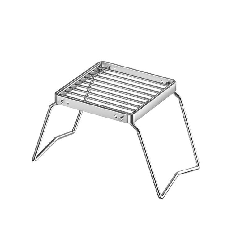 

Camping Holder Stainless Steel Folding Grills Backpacking Stove Metal Texture for Camping with High Load Capacity S