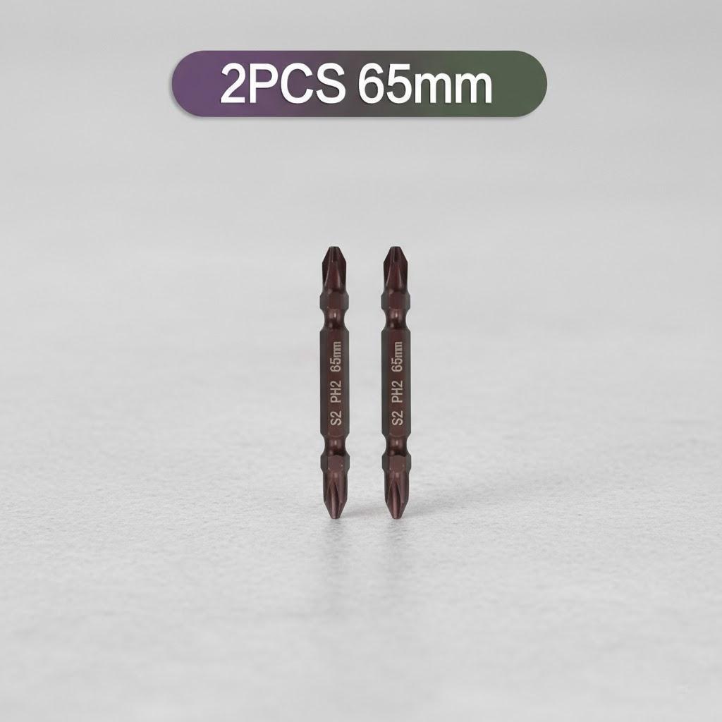 10PCS S2 Alloy Steel PH2 Double Head Screwdriver Bits 65mm 100mm 150mm Magnetic High Hardness Electric Drill Accessories