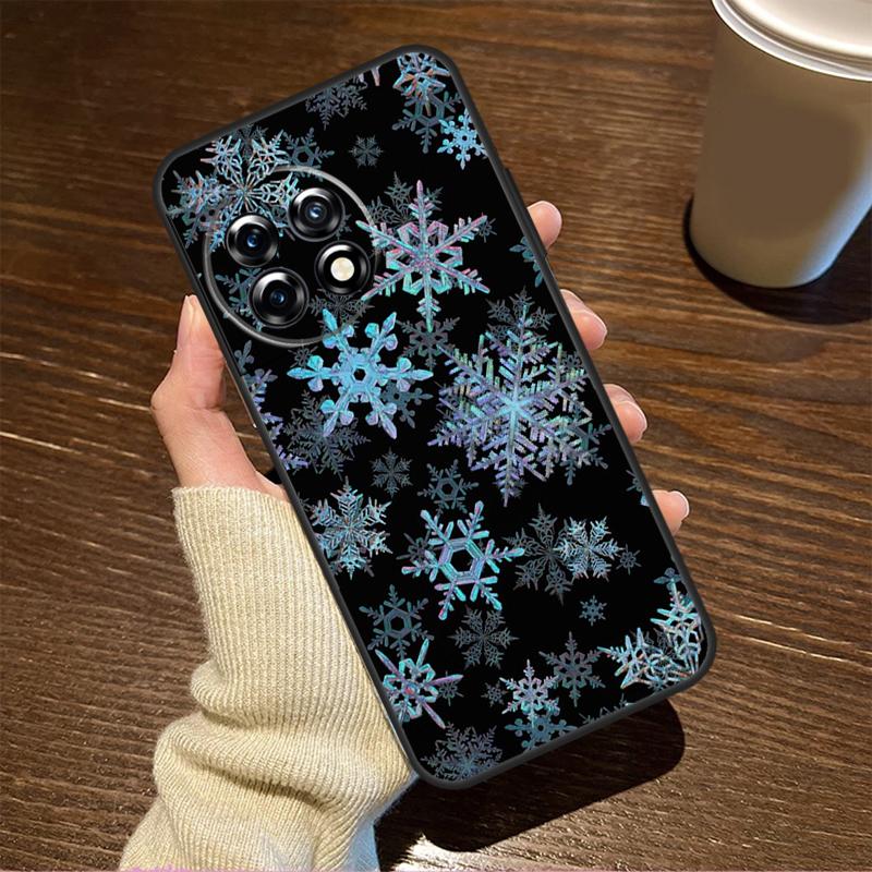 Snow Snowflake Winter Case For OnePlus 13T 10T 8T 10R 13R 15 R 13 12 11 9 10 Pro Nord CE 5 2 3 4 Lite N20 N30 Cover