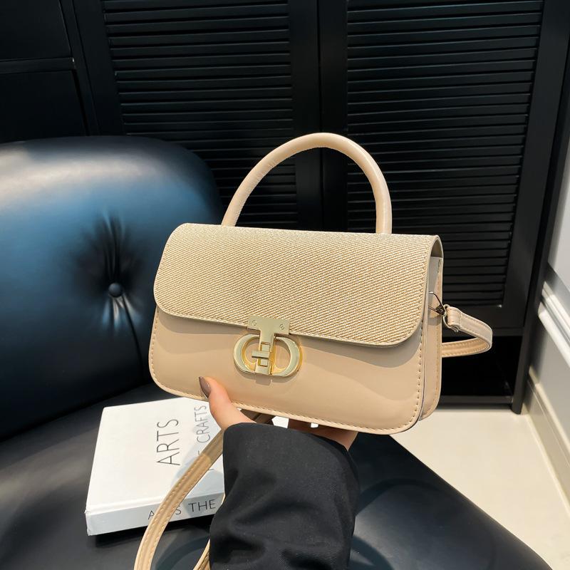 

2025 spring and summer new high-end sense versatile commuting light luxury temperament retro fashion simple shoulder messenger handbag хаки