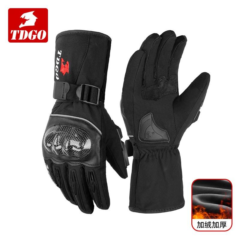 Mens Winter Motorcycle Gloves Waterproof Thermal Insulated Riding With Touchscreen Impact Protection