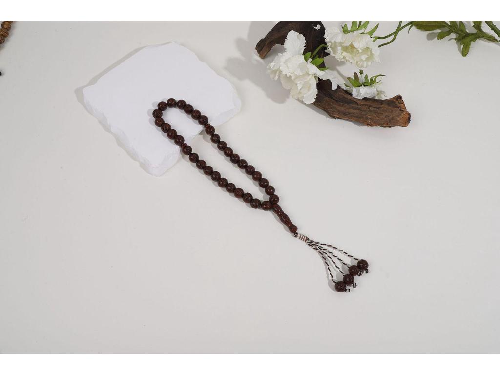 Imitation Wood 33-Bead Handheld Muslim Prayer Rosary Bracelet