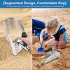 2-in-1 Edelstahl-Sandlöffel Multifunktions-Metalldetektorlöffel Verschleißfester Sand-Sieblöffel für Unterwasser-Hinterhof