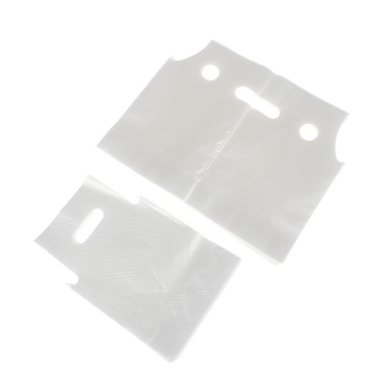 100Pcs Single/Double Cup Milk Tea Packaging Bags Frosted Transparent Disposable Beverage Plastic Bags Coffee Takeout Tote Bag
