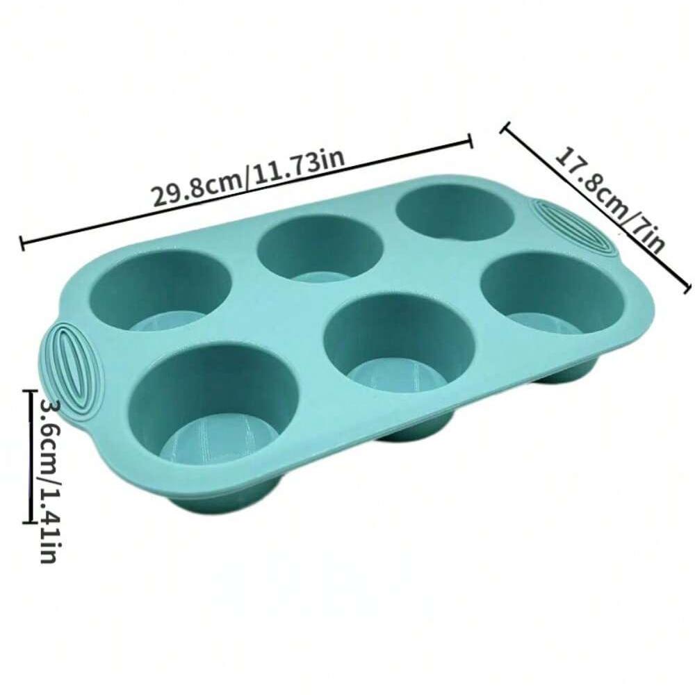 6 Holes Silicone Cake Mold Mini Muffin Cupcake Mould DIY Baking Pan Non-Stick Pudding Chocolate Dessert Tray Baking Tools