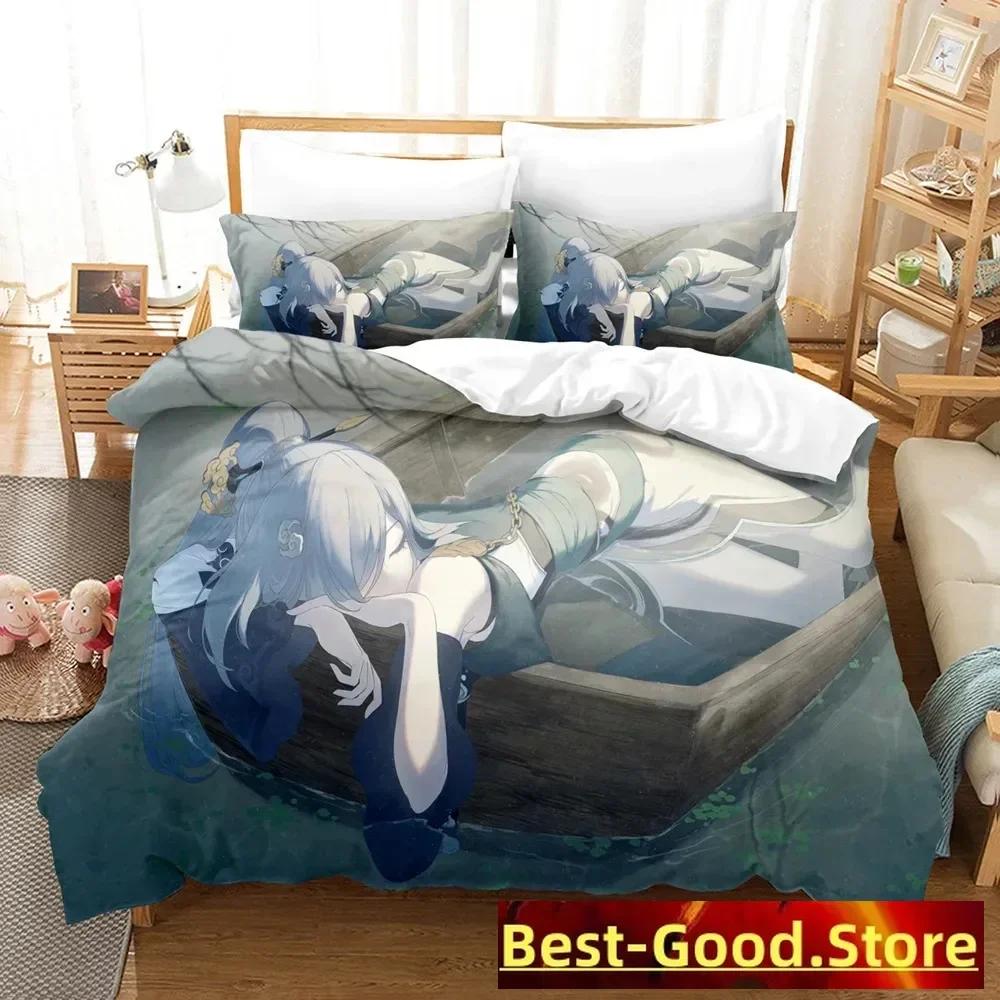 Honkai Impact 3 Bettwäscheset Einzelbett Twin Full Queen King Size Spiel Anime Bettset Aldult Kind Schlafzimmer Bettbezugsets 3D Druck 013