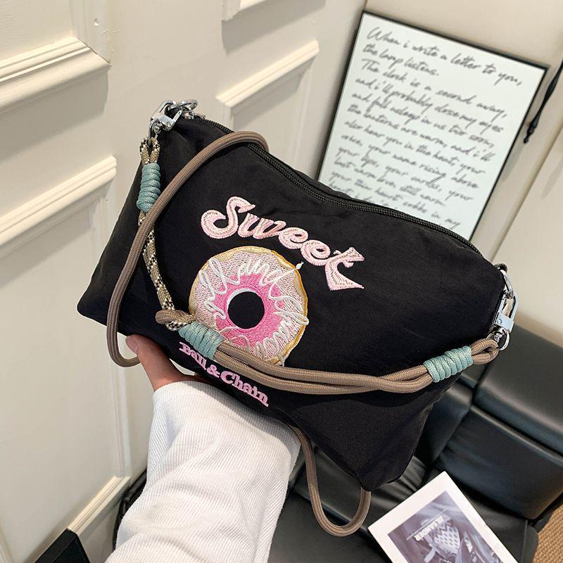 2025 Japanese Embroidery Canvas Crossbody Bag - Gao Yuanyuan Style, Cute Women’s Shoulder Handbag