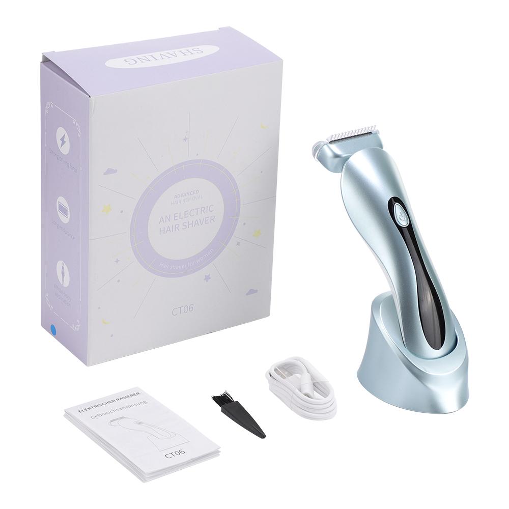 Electric Shaver Cordless Rechargeable Women Hair Trimmer with Detachable Head Painless Lady Shaver Trimmer Wet Dry Use 3 Modes