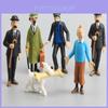 Colorful 6pcs The Adventures Of Tintin Action Figure Set For Kids Gift And Play