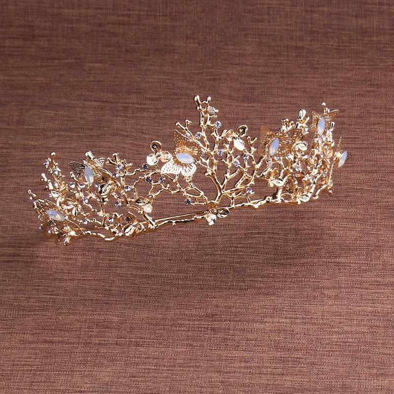 Forest Style Alloy Bridal Crown Headband Wedding Hair Accessories