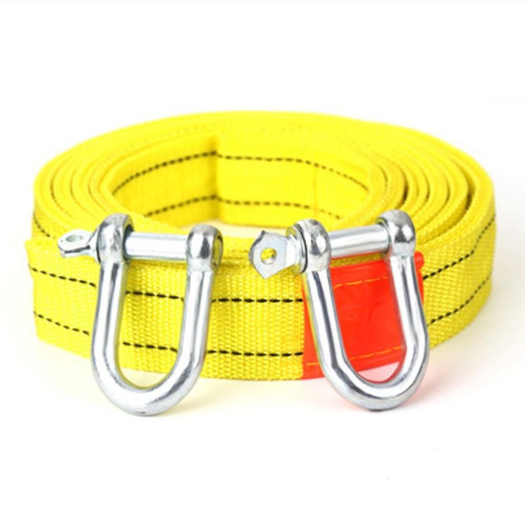 Towing Rope High Strength Car Tow Rope Fluorescent Yellow Tow Rope Tow Strap Bumper Trailer Car Safety Accessries