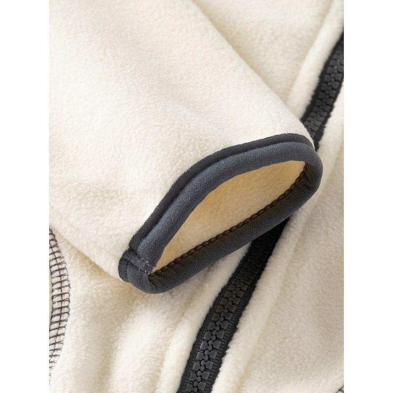 Stand Collar Polar Fleece Jacket Boy's Long Sleeves Clothes Spring and Autumn Clothing Children's Clothing Boy's Baby Tops Children's Zip-up Shirt