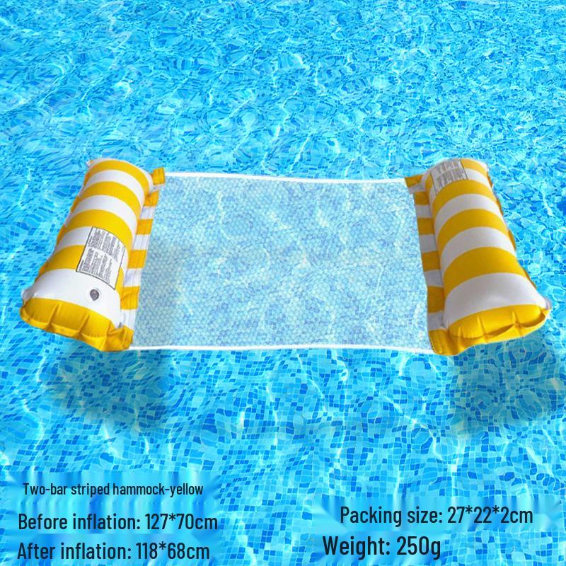 Tumbona Flotante Inflable Plegable Transfronteriza con Respaldo y Malla