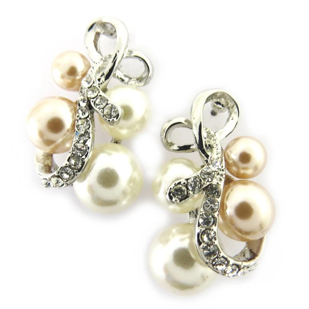 Les Trésors De Lily [L7586] - Ivory Beige Designer 'Sissi' Earrings