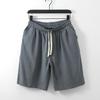 Men's Big Shorts Plus Size Summer Linen Large Stretch Sports Loose Black Large Size Shorts