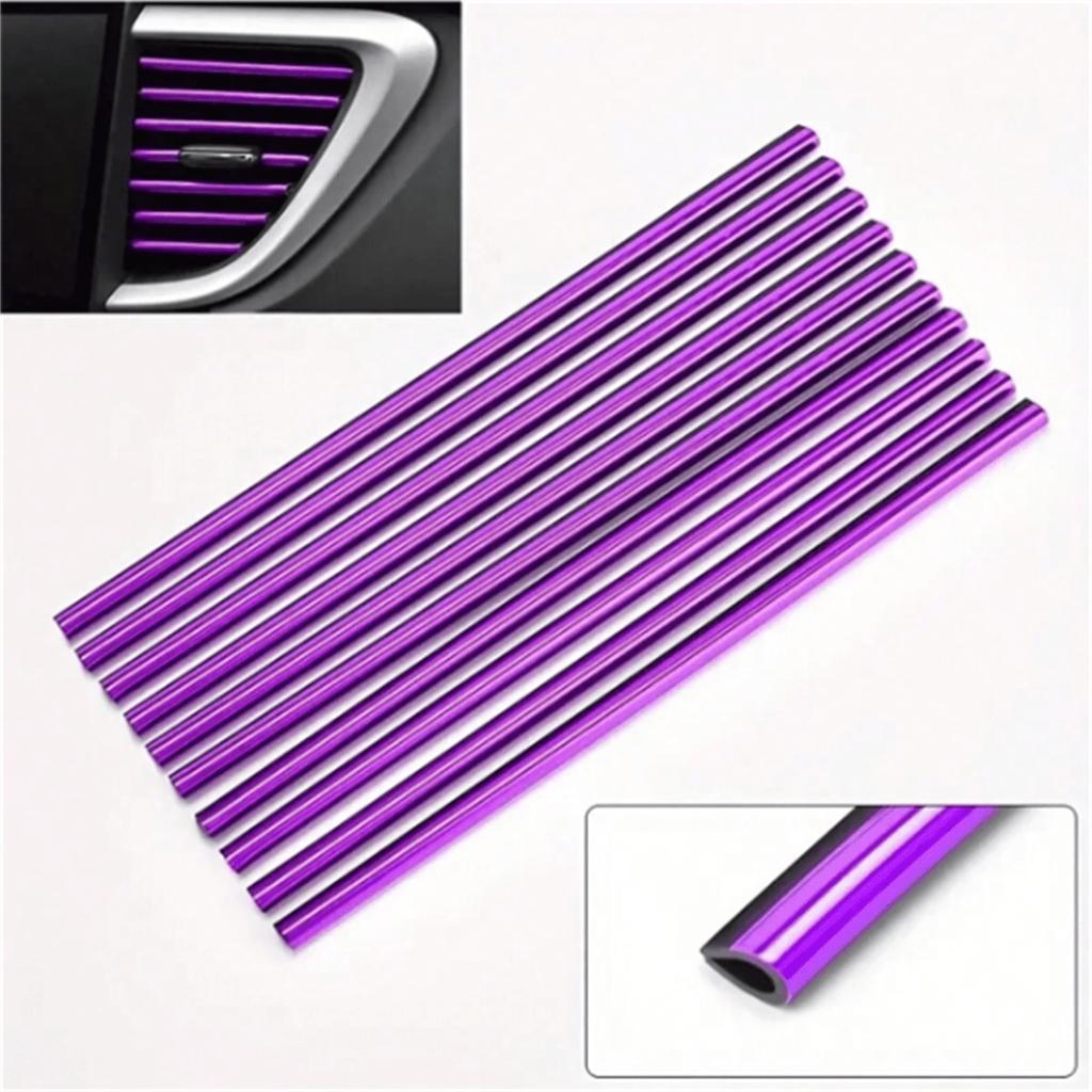 10pcs 7.87 Inches Fit For Car Air Conditioner Outlet, Decorative U-Shaped Molding, Car Styling Door Edge Corner Protector