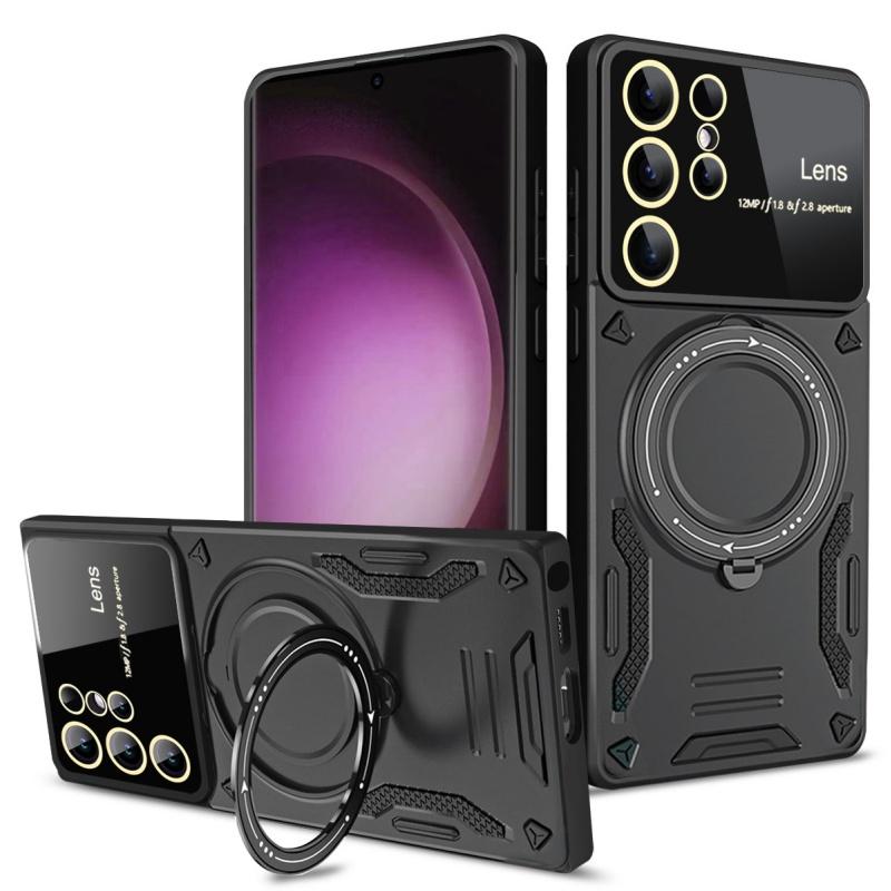 Magnetic Ring Armor Shockproof Case For Samsung Galaxy S25 Ultra Plus S 25 A16 A26 A36 A56 A06 Magsafe Wireless Charge Cover