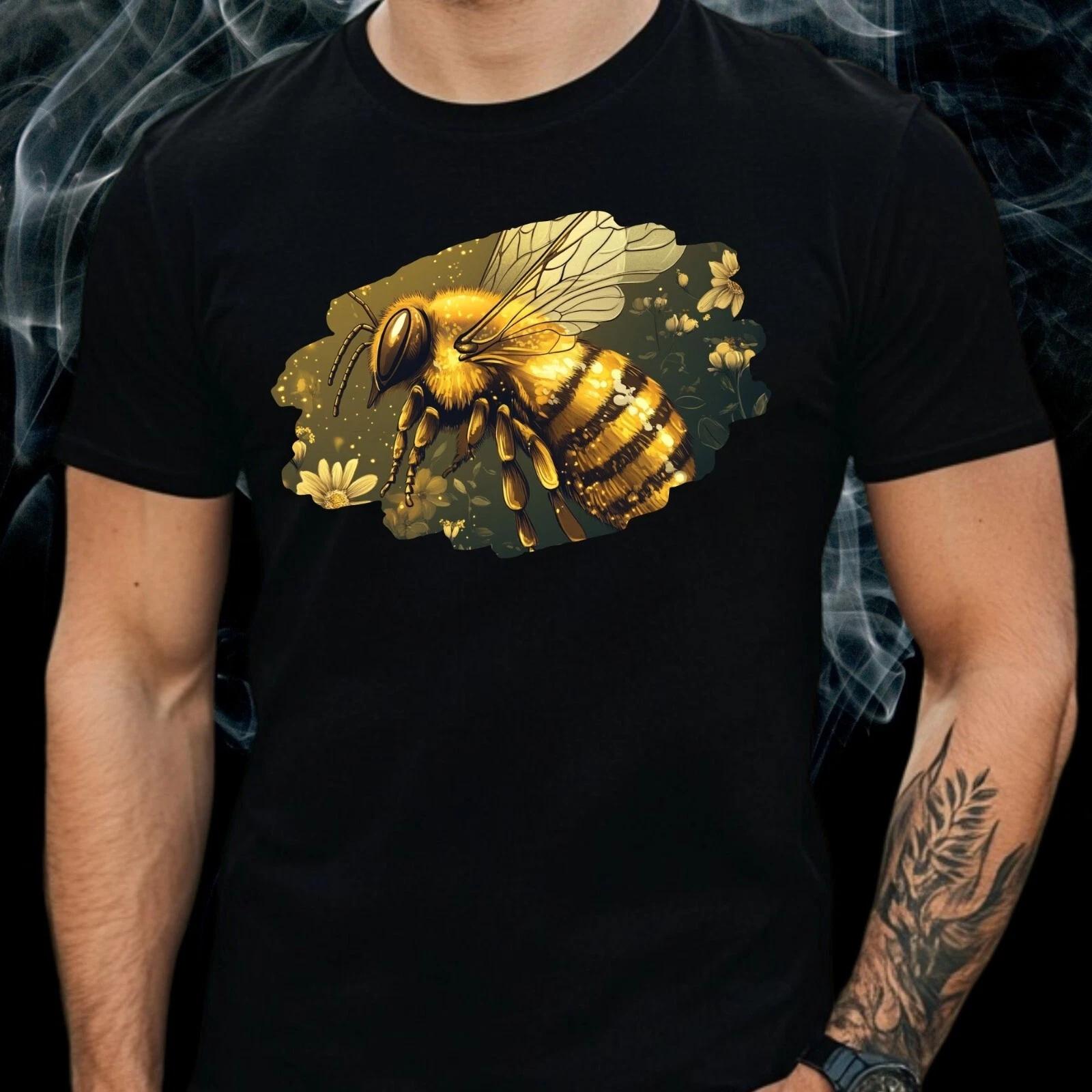 T-Shirt Herren Biene Motiv Baumwolle Größe S bis 5XL XL