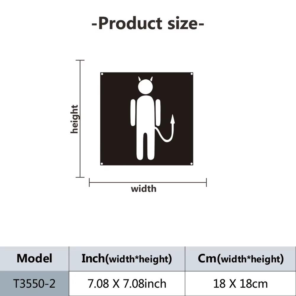 

1шт акриловый настенный художественный дверной знак и знак туалета дьявола черный акриловый туалет, туалет, туалетный знак, знак для инвалидов, знак для инвалидов
