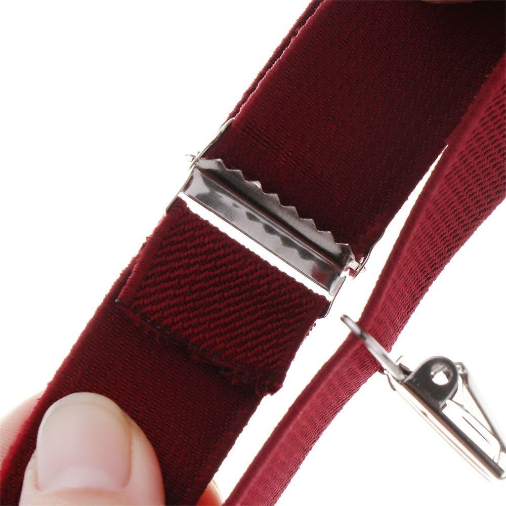 Solid Color Strap For Boys For Girls Suspenders Clips Tie Suspenders Set Hanging Pants Clip Bow Tie