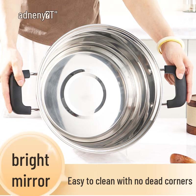 Adneny 3-Layer Stainless Steel Steamer Pot